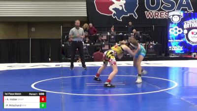 12U Girls - 81 lbs 1st Place Match - Paisley Ritschard, RT Elite Wrestling vs Avery Haber, Wyoming Seminary College Preparatory High School Wrestling