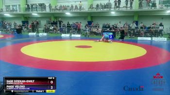 69kg Quarterfinal - Sage Dziekan-Gwilt, Alberni Valley WC vs Paige Veloso, Alberta Elite Women`s WC