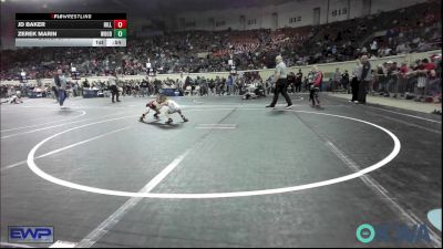 43 lbs Consi Of 4 - Jd Baker, Hilldale Youth Wrestling Club vs Zerek Marin, Woodward Youth Wrestling