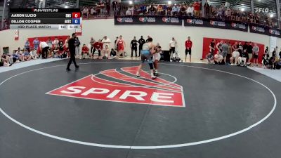 60 kg 3rd Place Match - Aaron Lucio, Southeastern Wrestling Club vs Dillon Cooper, Arkansas Regional Training Center