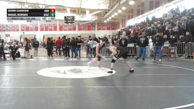 150 lbs 7th Place - Quinn Carbone, Shawsheen vs Israel Borges, Southeastern