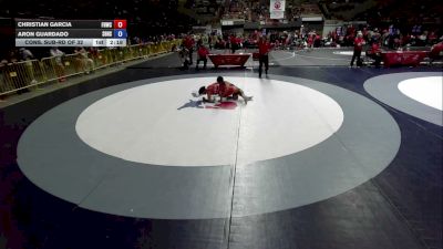 138 lbs Cons. Sub-rd Of 32 - Christian Garcia, Friendly Hills Wrestling Club vs Aron Guardado, South Bakersfield High School Wrestling