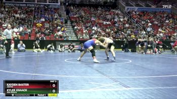 1A-157 lbs Semifinal - Kyler Knaack, Don Bosco vs Kayden Baxter, AHSTW