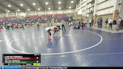 160 lbs Round 4 - Lane Butterfield, Inland Northwest Wrestling Training Center vs Dillon Henson, Southern Idaho Training Center