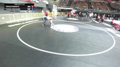 190 lbs Cons. Semis - Rocco Biasotti, Bellarmine College Prep High School Wrestling vs Efosa Osayande, Peninsula High School Wrestling