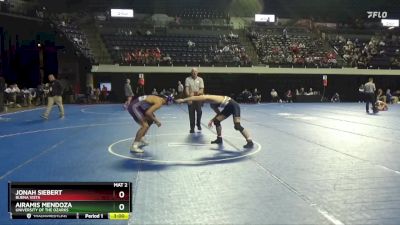 165 lbs Cons. Round 2 - Jonah Siebert, Buena Vista vs Airamis Mendoza, University Of The Ozarks