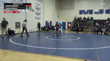165 lbs Semifinal - Austin Simmons, Fresno City College vs David Sypnicki, Santa Rosa College