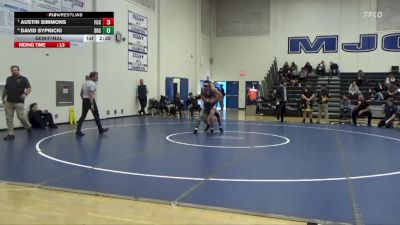 165 lbs Semifinal - Austin Simmons, Fresno City College vs David Sypnicki, Santa Rosa College