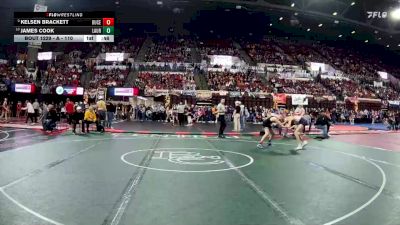 A - 110 lbs Cons. Round 2 - James Cook, Laurel vs Kelsen Brackett, Butte Central