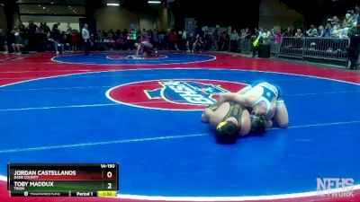 1A-190 lbs Quarterfinal - Toby Maddux, Trion vs Jordan Castellanos, Dade County