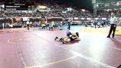 A - 132 lbs Semifinal - Brenner Mullin, Sidney / Fairview vs Elijah Nose, Laurel