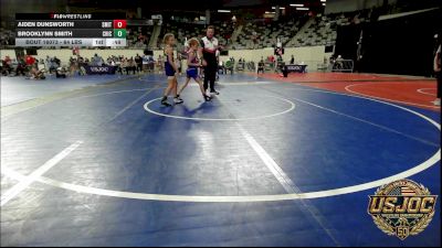 64 lbs Consi Of 4 - Aiden Dunsworth, Smith Wrestling Academy vs Brooklynn Smith, Chickasha Youth Wrestling