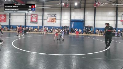 75 lbs Jackson Wells, North Carolina Blue vs Sebastian Scott, Michigan Red