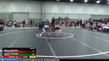 127 lbs Round 1 (8 Team) - Kayla Edwards, California vs Brenya Crahan, Missouri 1