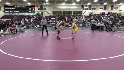 JV-17 lbs 1st Place Match - Adison Clayton, Independence vs Lilly Meyer, Marion