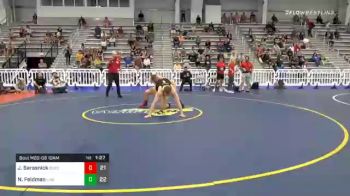 220 lbs Prelims - Josh Sarasnick, Quest School Of Wrestling Black vs Nicholas Feldman, LAW White