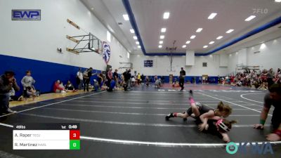 49 lbs Rr Rnd 3 - Annie Raper, Tecumseh Youth Wrestling vs Rozalyn Martinez, Marlow Outlaws