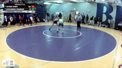 125 lbs. Cons. Round 4 - Jayden Jones, Omaha Westside vs Alexandra Veasman, Rock Bridge