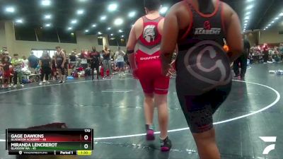 170 lbs Semis & Wb (16 Team) - Preston Shaffett, Gladiator Academy vs Amirah Lencrerot, Glasgow WA