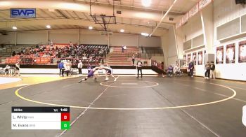 80 lbs Quarterfinal - Levi White, Mannford High School vs Miles Evans, Bristow High School