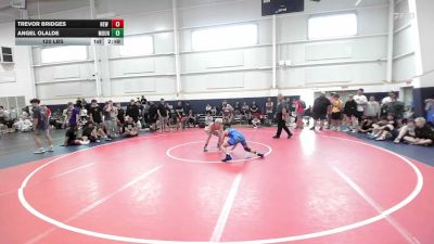 120 lbs Quarterfinal - Trevor Bridges, New Albany - HS vs Angel Olalde, Mount Airy - HS