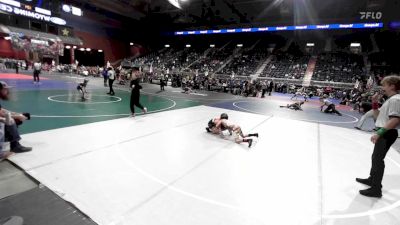 65 lbs Round Of 16 - Caysen Long, Riverton USAW vs Hunter Grebe, Bear Cave WC