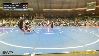 60 lbs 2nd Place - Destiny Victory Wren, Bomber Wrestling Club vs Gracie Tokarski, Unaffiliated