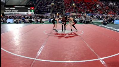 3A 132 lbs Cons. Round 2 - Bill Rapier, Priest River vs Wyatt Storey, Kellogg