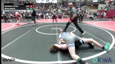 155 lbs Round Of 16 - Maverick Totten, Keystone Kids Wrestling Club vs Devin Nemcik, Checotah Matcats