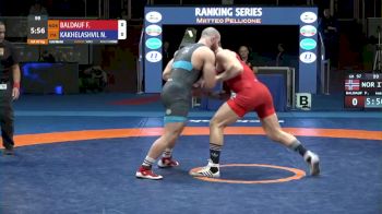 97 kg Felix Baldauf, NOR vs Nikoloz Kakhelashvili, ITA