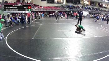 58-63 lbs 1st Place Match - Kiley Knutson, Hawks Wrestling Club (Lincoln) - Girls vs Caroline Jessen, O`Neill Leprechaun Wrestling