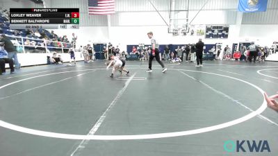 40 lbs Rr Rnd 2 - Loxley Weaver, Elgin Wrestling vs Bennett Balthrope, Marlow Outlaws
