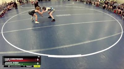 75 lbs Round 1 (6 Team) - Case Christensen, Utah vs Jaxson Avery, South Dakota Lightning