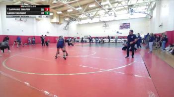130 lbs Champ. Round 1 - Karen Vasquez, Birmingham vs Sapphire Shafer, Colony
