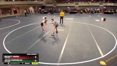 107 Championship Bracket Cons. Round 3 - Aryan Karimnejad, Eastview vs Beckett Marsh, Waconia