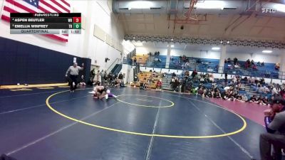 115 lbs Quarterfinal - Emellia Winfrey, Tongue River vs Aspen Beutler, Wind River