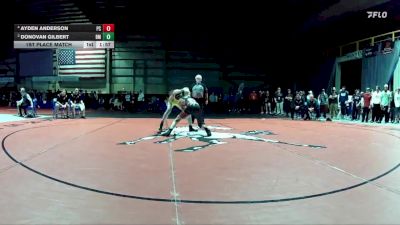 113 lbs 1st Place Match - Ayden Anderson, Pershing County vs Donovan Gilbert, Battle Mountain