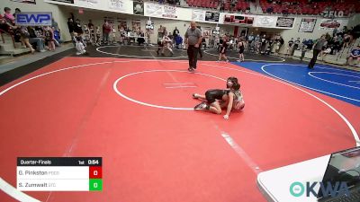 58 lbs Quarterfinal - Gracelynn Pinkston, Pocola Youth Wrestling vs Sage Zumwalt, Grove Takedown Club