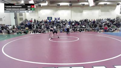 138 lbs Round Of 32 - Olivia DiGregorio, Woodstock Academy vs Moises Morales-Orozco, Branford