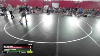 100-102 lbs Round 3 - Ria Redner, Reedsburg Youth Wrestling Club vs Tiberius Deane, Wisconsin