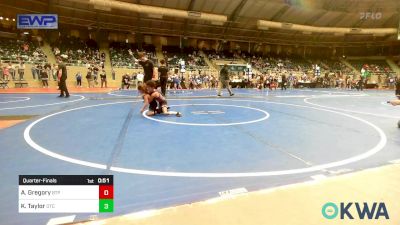 52 lbs Quarterfinal - Axel Gregory, Tulsa Blue T Panthers vs KJ Taylor, Owasso Takedown Club