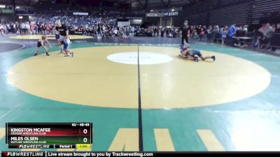 48-49 lbs Cons. Semi - Kingston McAfee, Cruiser Wrestling Club vs Miles Olsen, Outlaw Wrestling Club
