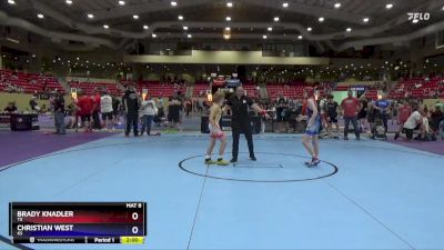 83 lbs Cons. Semi - Brady Knadler, TX vs Christian West, KS