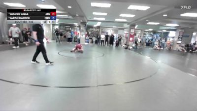 106 lbs Quarterfinal - JaKobe Valle, All In Wrestling Academy vs Jaxon Hansen, East Idaho Elite Wrestling Club