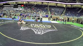 Girls-155 lbs Quarterfinal - Maddison Ward, Niles Hs Girls vs Brooklyn Sage, Southgate Anderson H.s. Girls