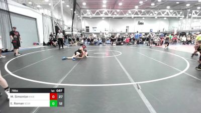 76 lbs Semifinal - Matthew Simonton, Savage Wrestling vs Elijah Roman, Scorpions