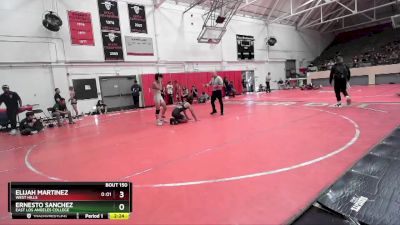 133 lbs Cons. Round 3 - Elijah Martinez, West Hills vs Ernesto Sanchez, East Los Angeles College