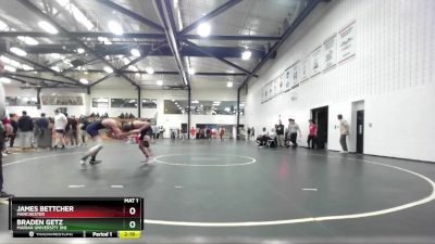 165 lbs Cons. Semi - James Bettcher, Manchester vs Braden Getz, Marian University (IN)