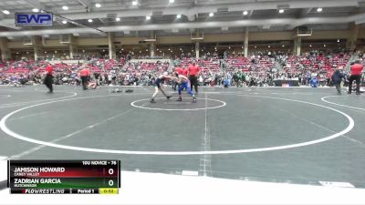 76 lbs Quarterfinal - Jamison Howard, Caney Valley vs Zadrian Garcia, Hutchinson