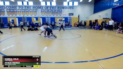 215 Gold Round 2 - Myron Mendez, Southwest Miami vs Gabrial Solis, Lake Gibson